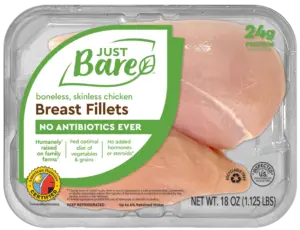 Just Bare Boneless Skinless Family Pack Fresh Chicken Breast, 36