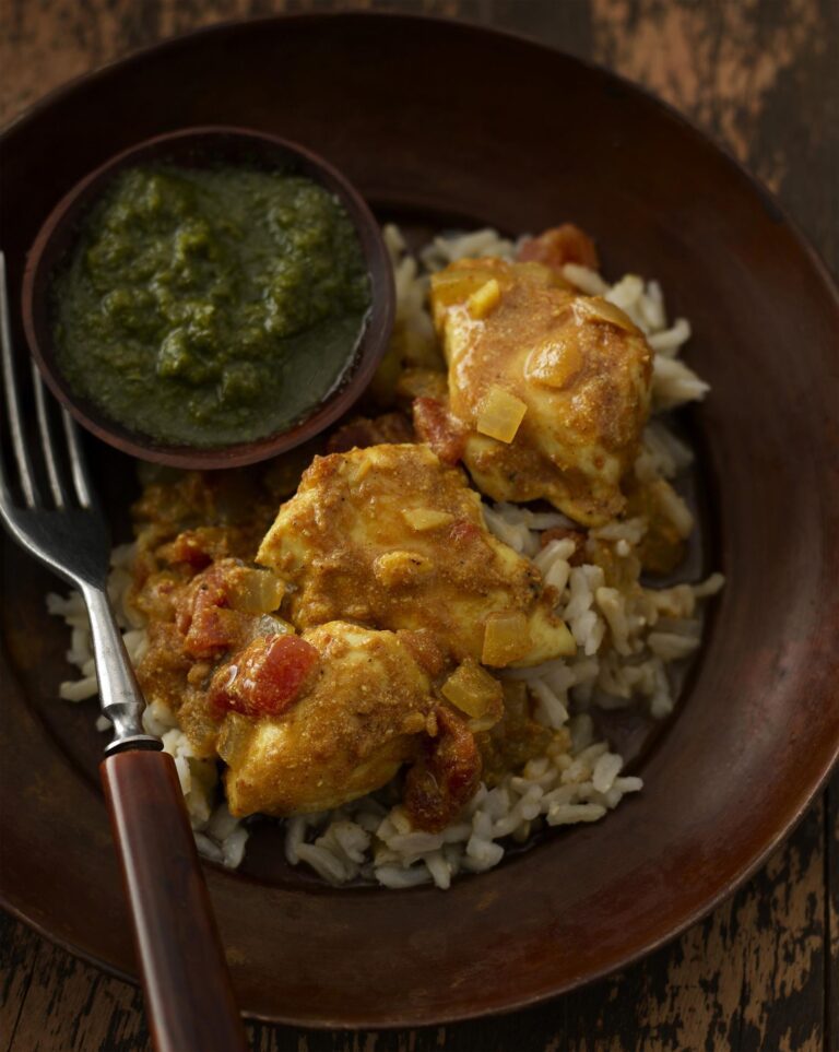 Spa Chicken Curry with Cilantro Chutney - Just Bare Foods