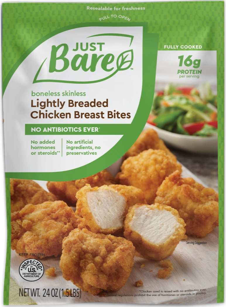 JUST BARE - Just Bare Lightly Breaded Chicken Breast Strips 24 o