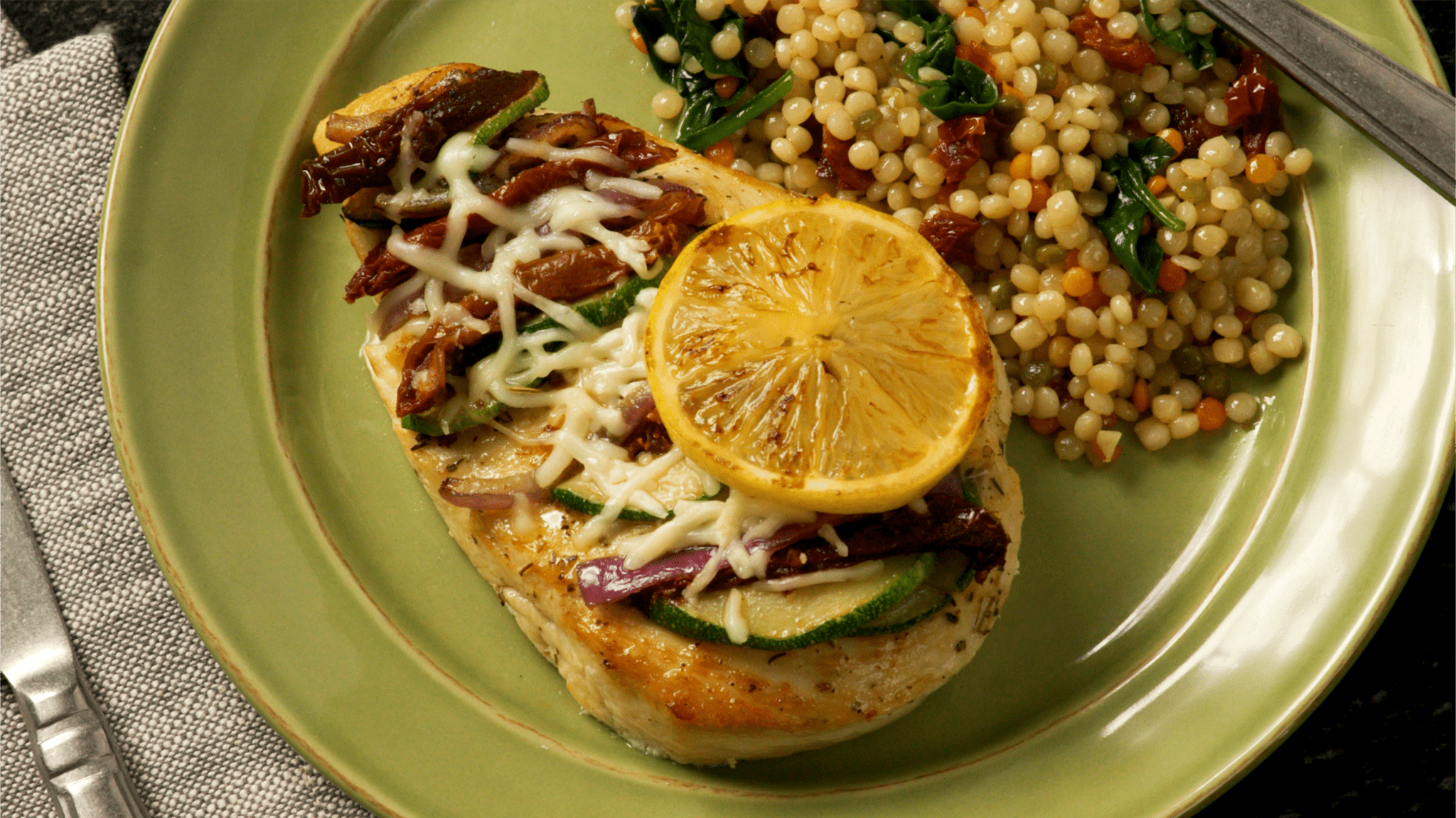 Mediterranean hasselback chicken just bare foods